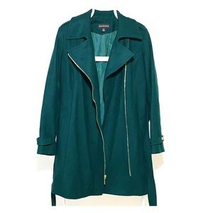 NWOT Dana Buchman Jade Wool Coat w/ gold hardware